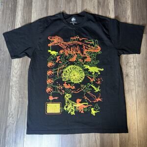 Jurassic World Neon Dinosaur Graphic T-Shirt Men’s XL Black Universal Studios